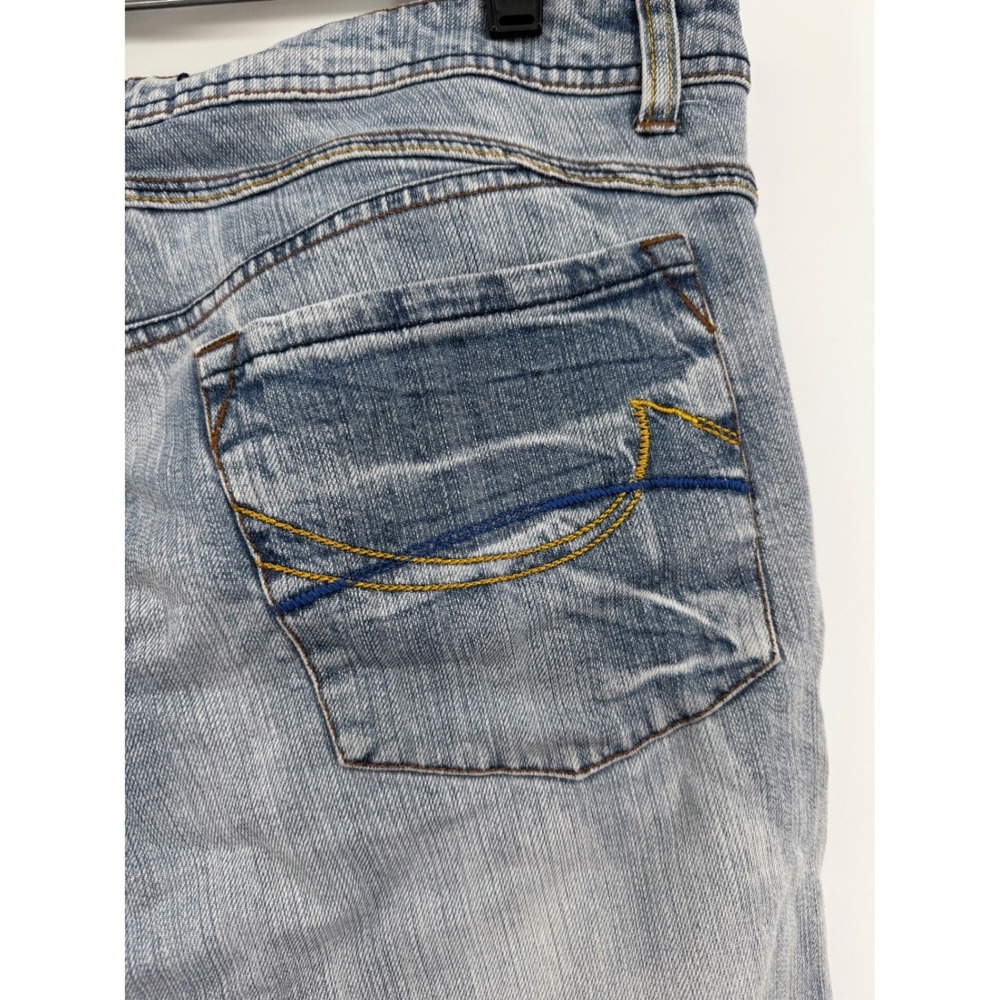 Y2K Venezia Light Wash Denim Capri Jeans Womens Plus 18 Blue Cropped Stretch - Picture 5 of 9